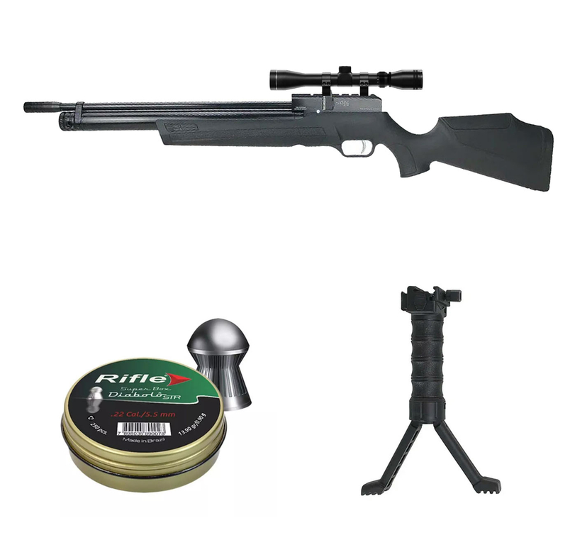 pack-carabine-pcp-ekol-p-4550h-black-cal-5-5mm-19-joules-lunette-de-visee-3-9x40