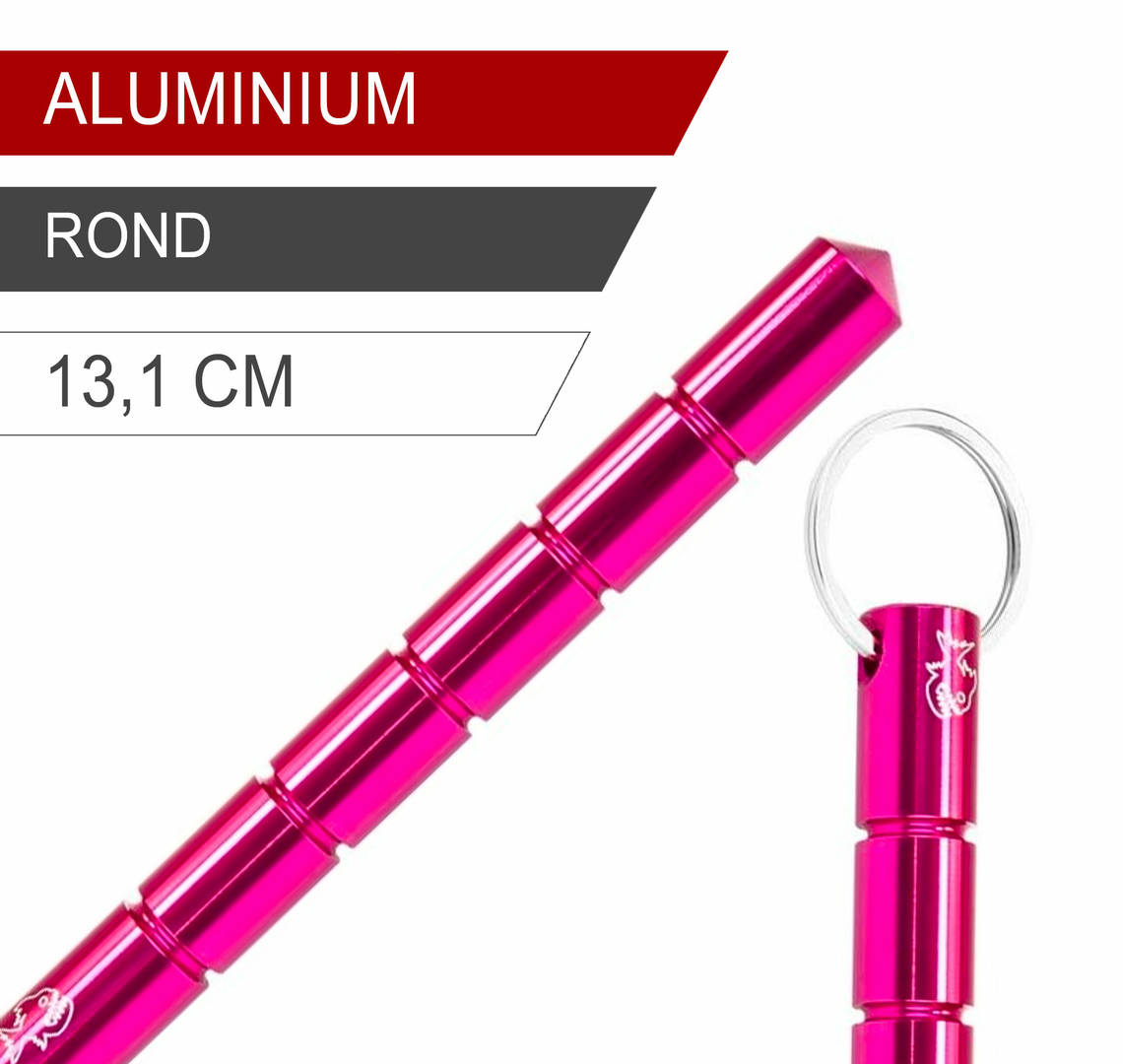 kubotan-rond-131mm-rose-piranha-pkb2-1