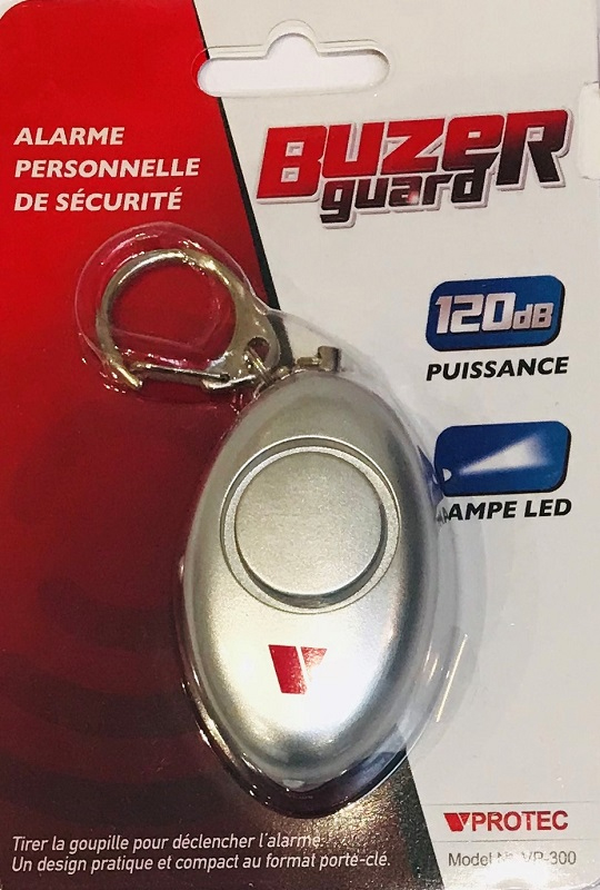 Alarme anti agression grise 120 Db