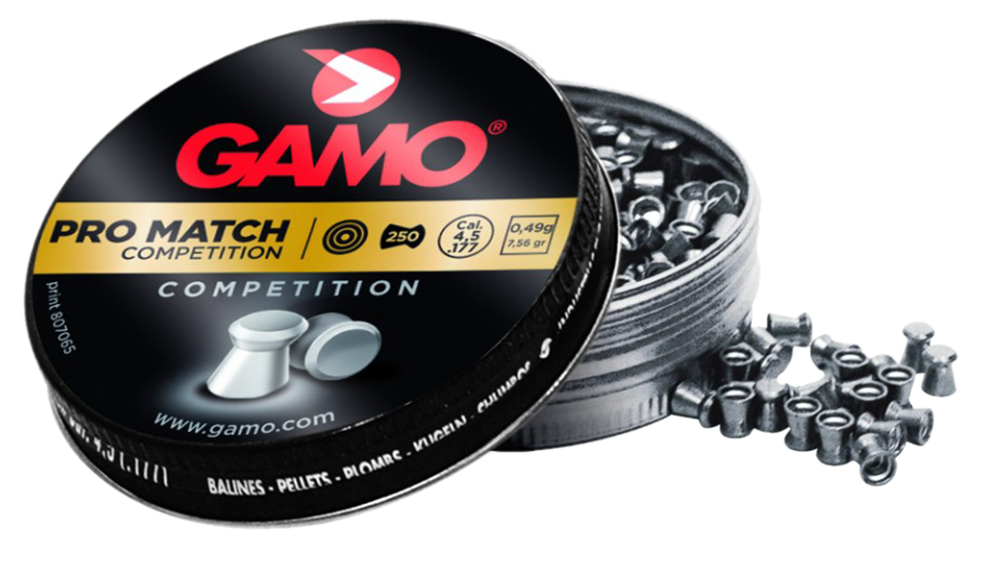 Boîte de 250 plombs Gamo Pro Match Competition calibre 4,5 mm