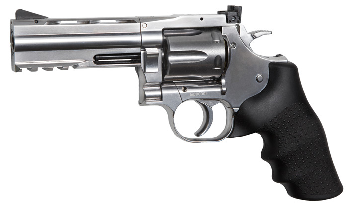 Réplique revolver Dan Wesson 715 chromé 4 calibre 4,5mm billes acier BBS