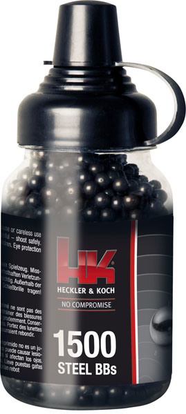 Billes BB acier 4.5 mm Heckler &amp; Koch, biberon de 1500