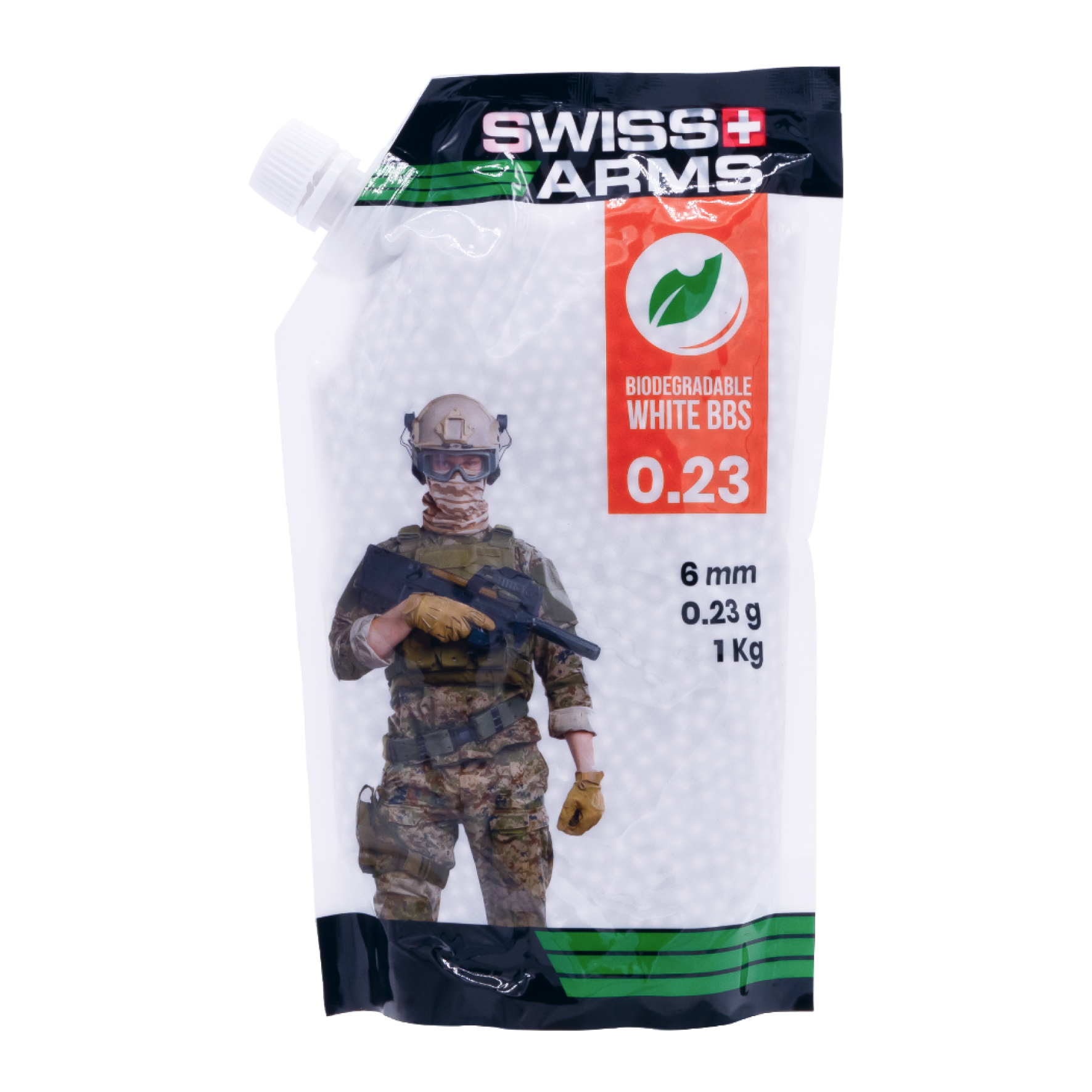 Billes airsoft biodégradables 6 mm 0,23 g Swiss Arms, sachet de 4350