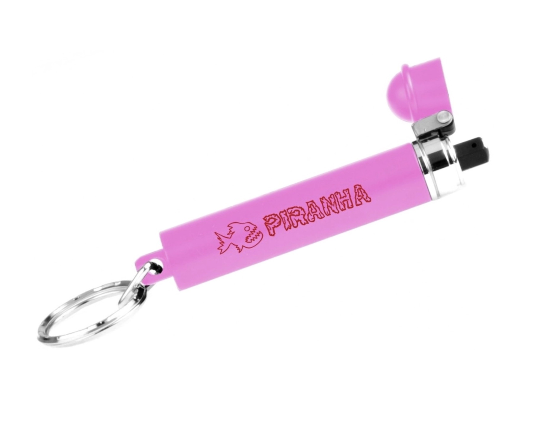 Bombe lacrymogène porte-clés Piranha rose au poivre 3 ml, rechargeable, vue 4