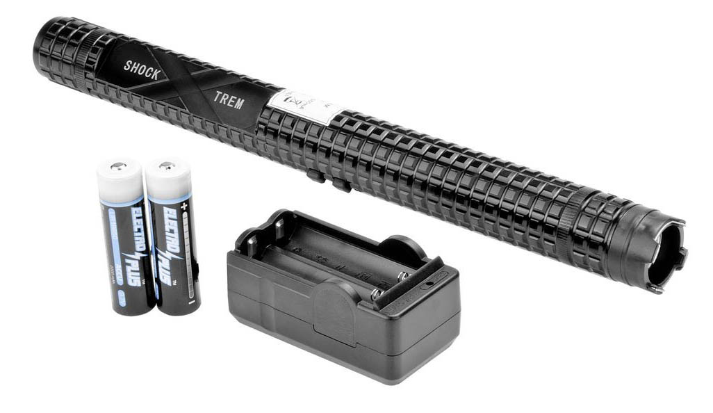 Matraque shocker Extreme X8 10 000 000 volts avec batteries et chargeur
