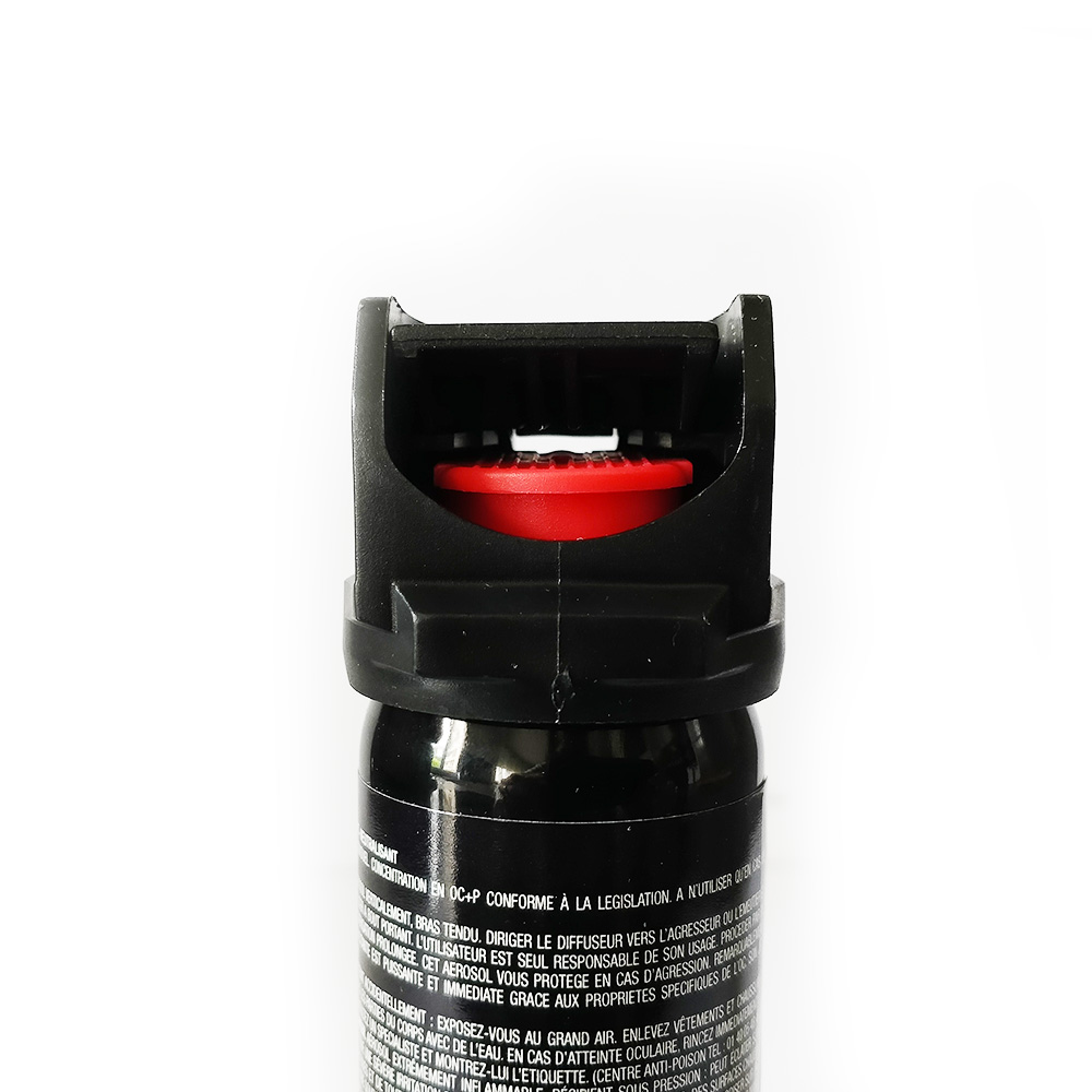 Lot de 2 bombes lacrymogènes 50 ml VPROTEC : 1 gel CS et 1 gaz CS 3