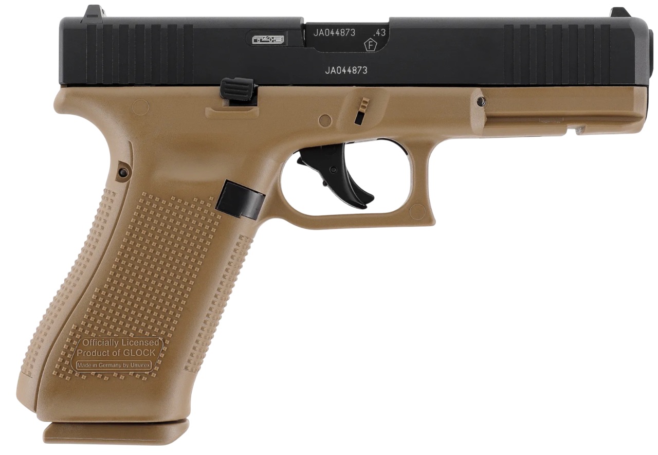 Pistolet de défense T4E Glock 17 Gen5 Coyote calibre .43, moins de 5 joules 2