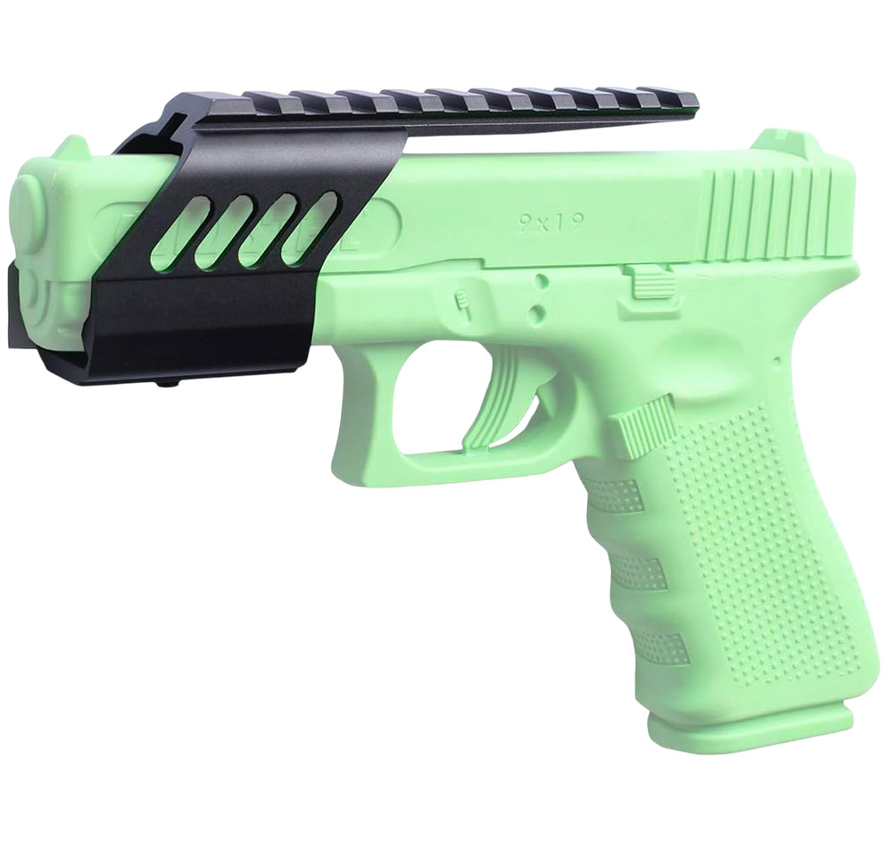 Support de rail Picatinny 22 mm métal noir pour Glock 17, 18, 19 et M&amp;P 2