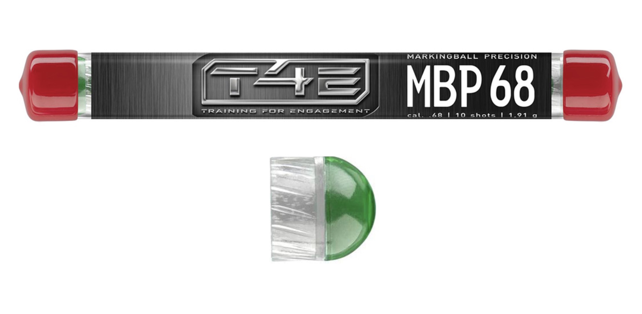 10 billes de peinture verte T4E MBP 68 calibre .68 Umarex