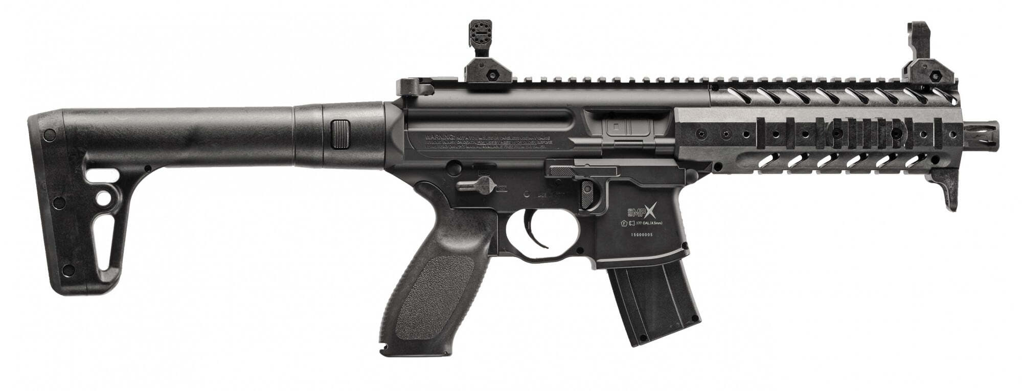 Pack carabine CO2 Sig Sauer MPX 4,5 mm 6,7 J, point rouge, plombs et CO2 2