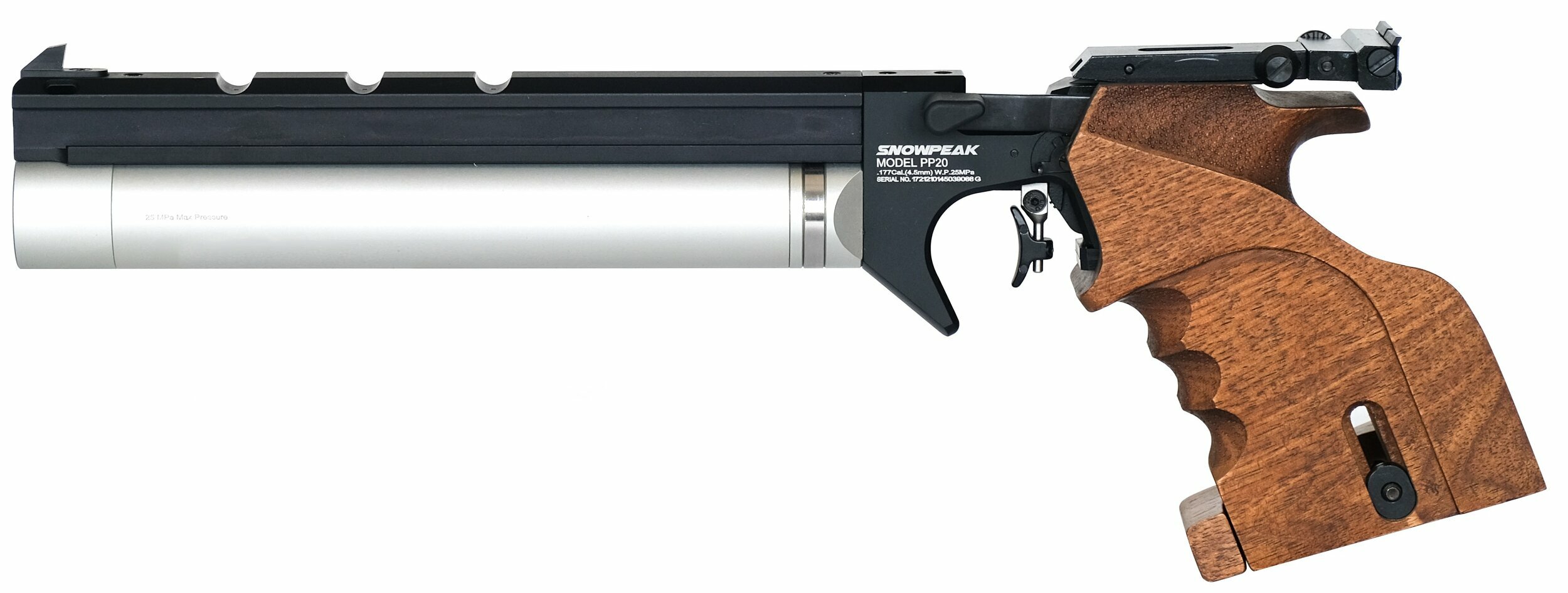 Pistolet PCP Snowpeak PP20 Gen2 4,5 mm 7,5 joules avec plombs et cibles 2
