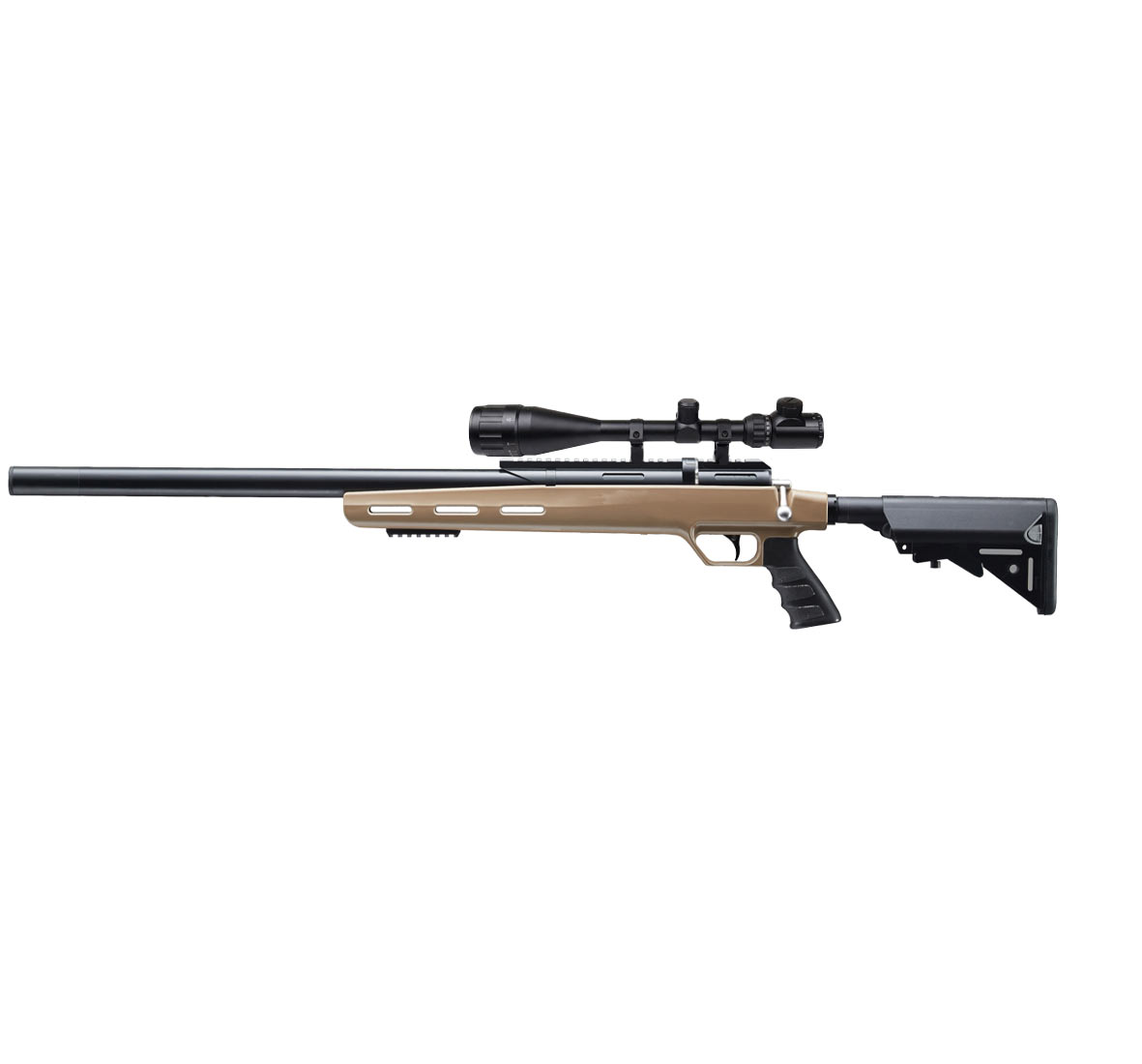 Carabine PCP Snowpeak M30C 5,5 mm 19,9 joules + lunette 6-24x50 et bipied 2