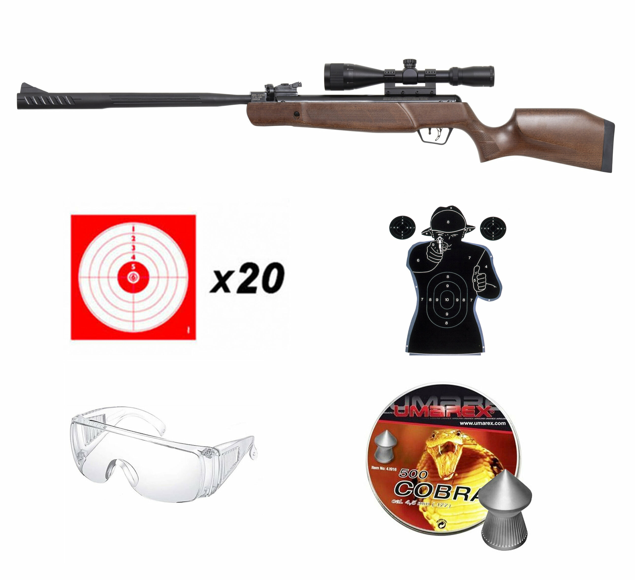 Pack carabine Crosman Mag Fire Trailhawk NP 4,5 mm 19,9 J lunette 3-9x40