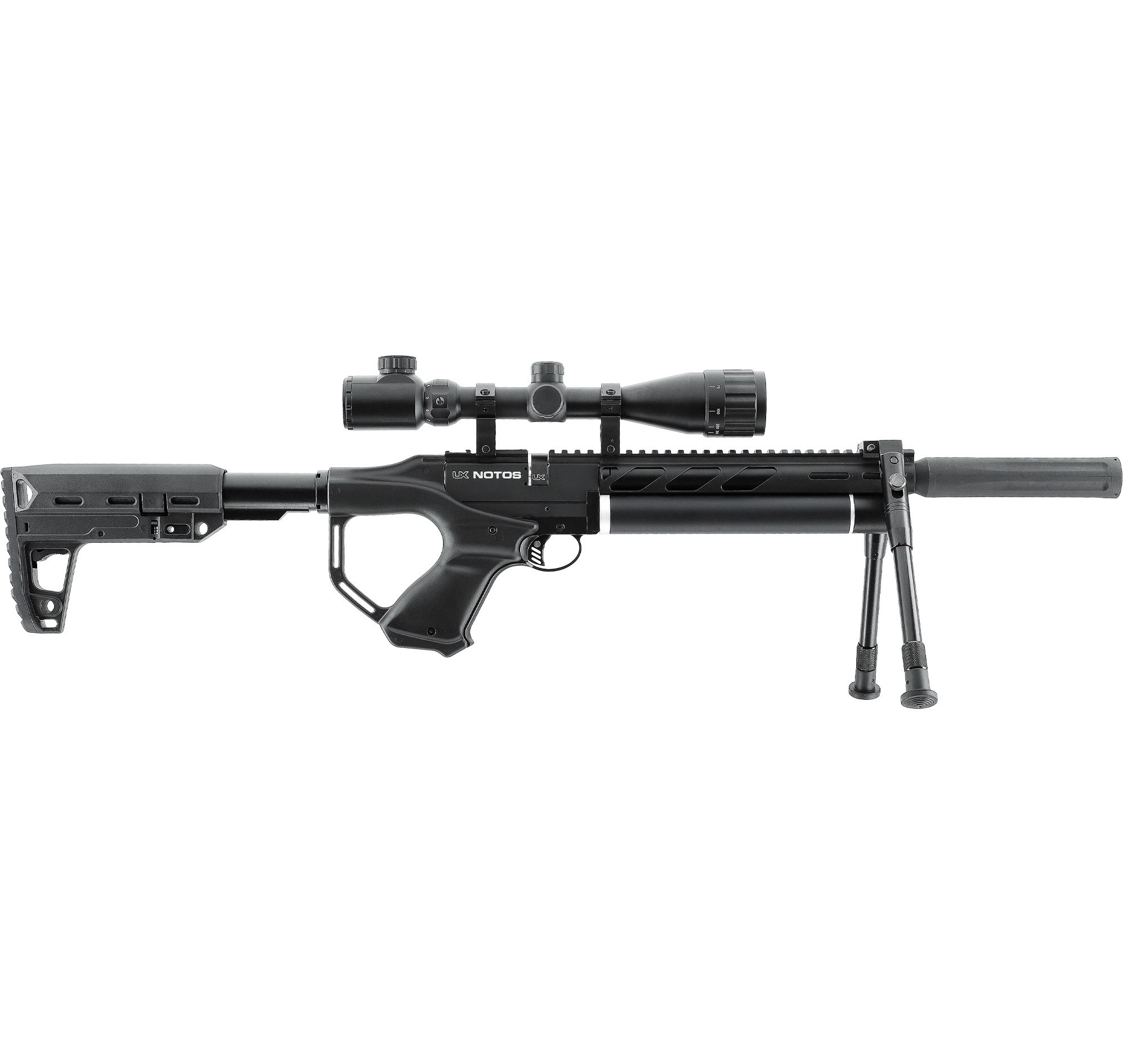Carabine PCP Umarex Notos Black 5,5 mm 16 joules + lunette 3-9x40, bipied 2