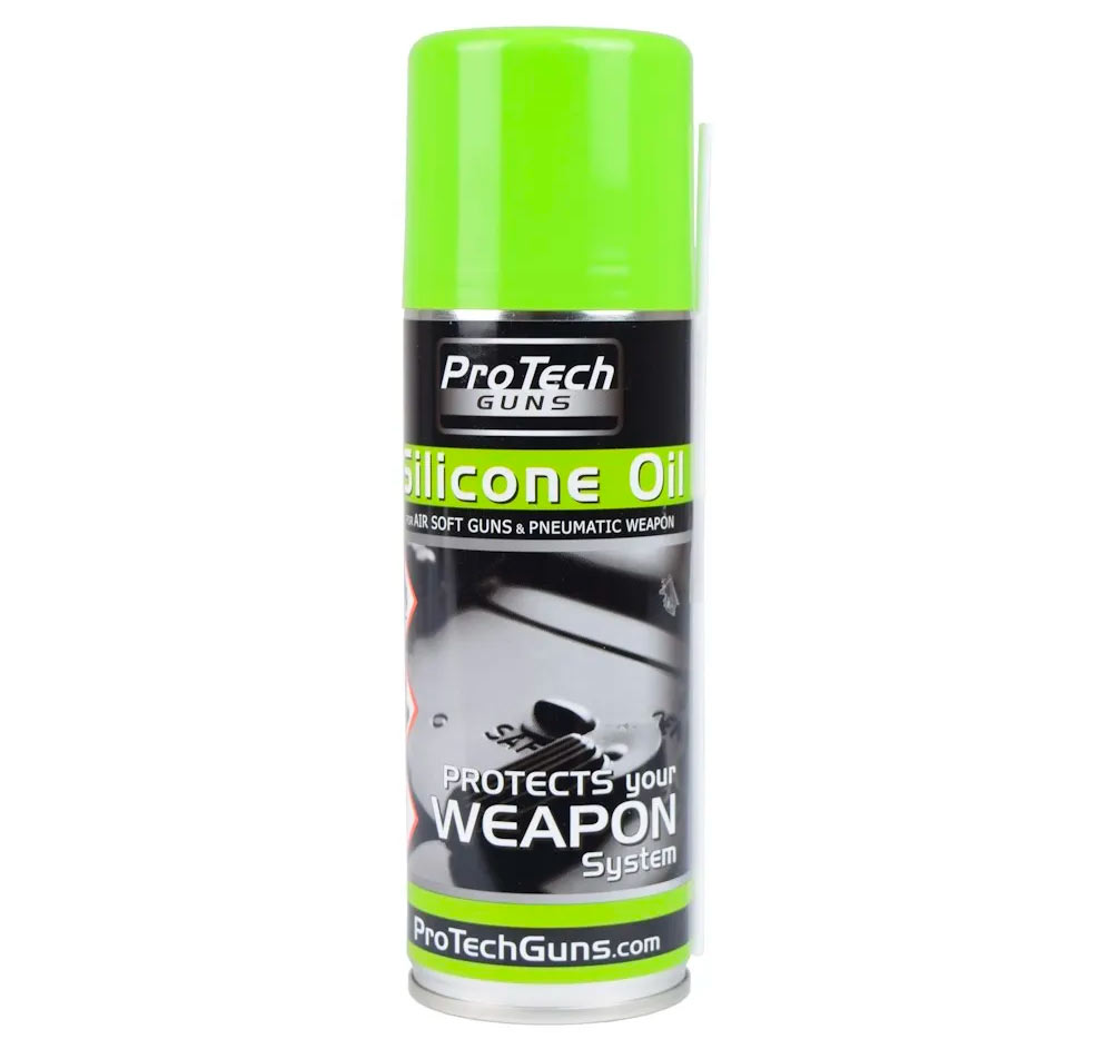 Huile silicone ProTech Guns en aérosol 200 ml pour airsoft et CO2