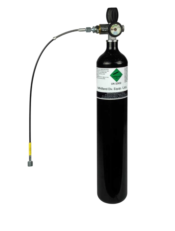 Bouteille d’air PCP 5 litres 300 bars en acier avec station de remplissage