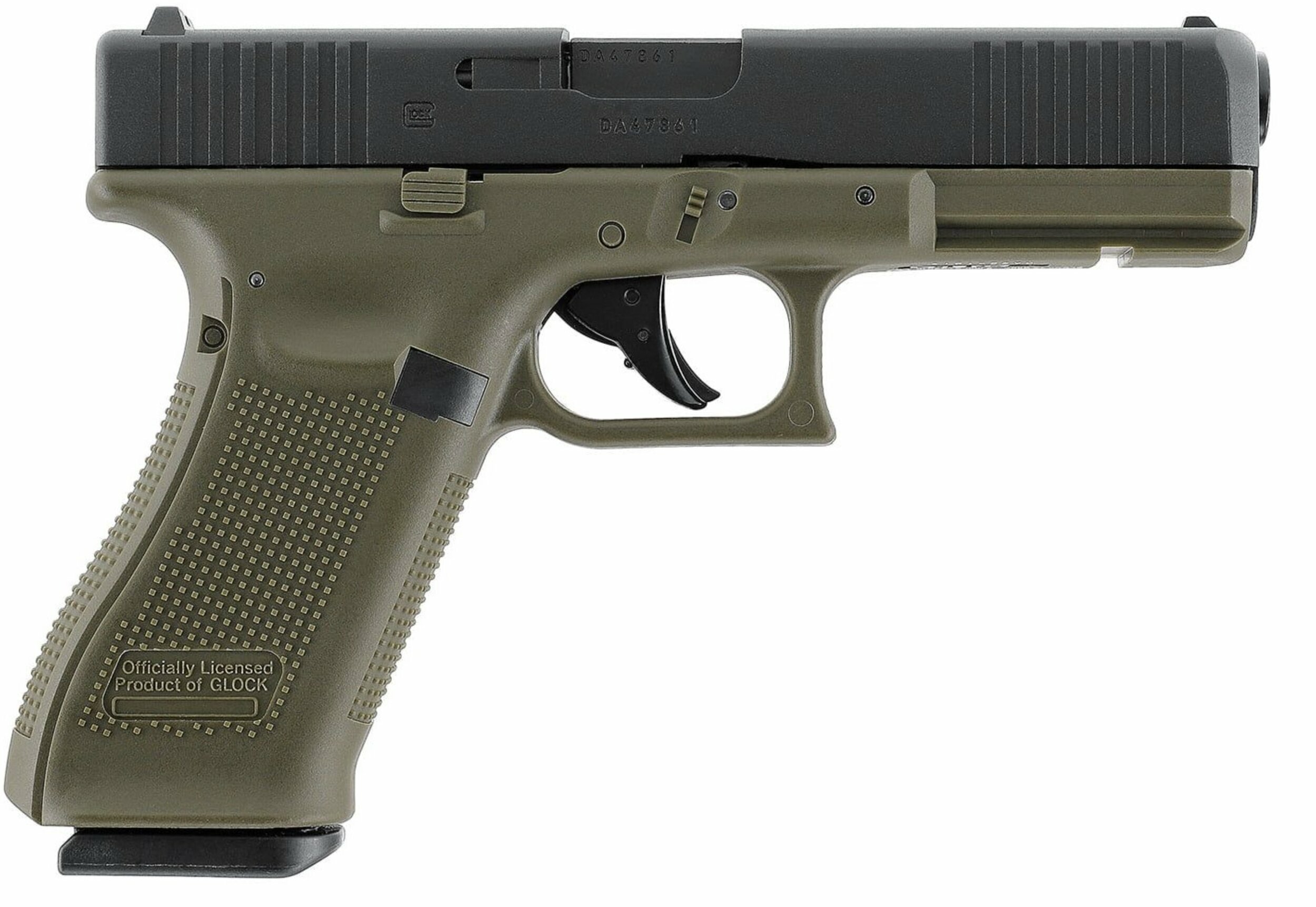 Pistolet CO2 Glock 17 Gen5 Battlefield Green 4,5 mm BB 3 joules en pack 2