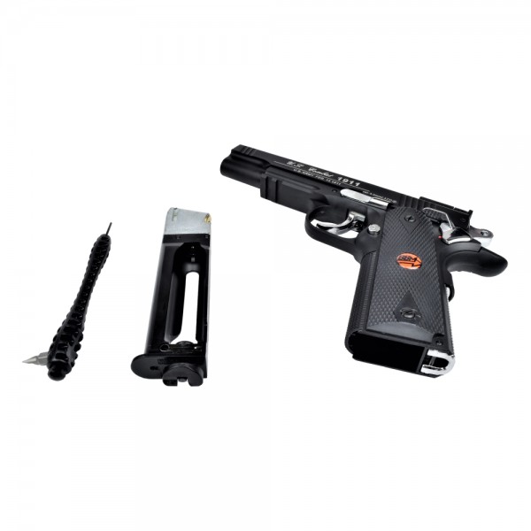 Pistolet CO2 Bruni US Combat 1911 noir tout métal 4,5 mm BB 3