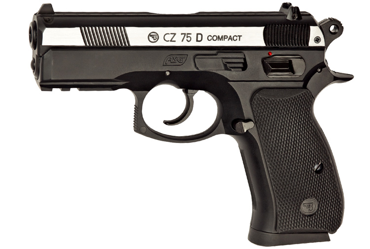 Pistolet à billes acier ASG CZ 75D Compact bicolore CO2 4,5 mm BB