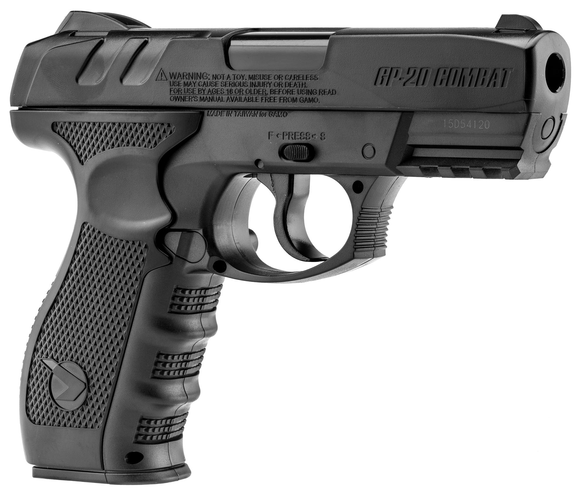 Pistolet à billes acier Gamo GP-20 Combat CO2 4,5 mm 3,98 joules 2