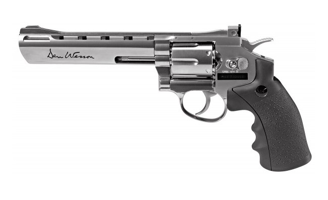 Revolver à billes acier Dan Wesson 6 pouces chromé CO2 4,5 mm 3 joules 2