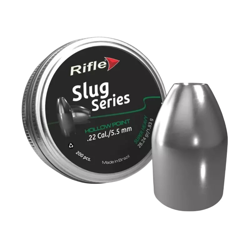 Plombs slugs Rifle Super Heavy 5,5 mm tête creuse 1,83 g, boîte de 200