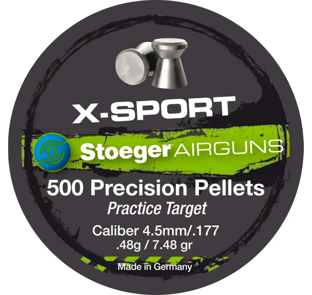 Plombs Stoeger X-Sport 4,5 mm tête plate 0,48 g, boîte de 500