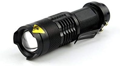 Lampe de poche LED 300 lumens en aluminium, zoom réglable et clip ceinture