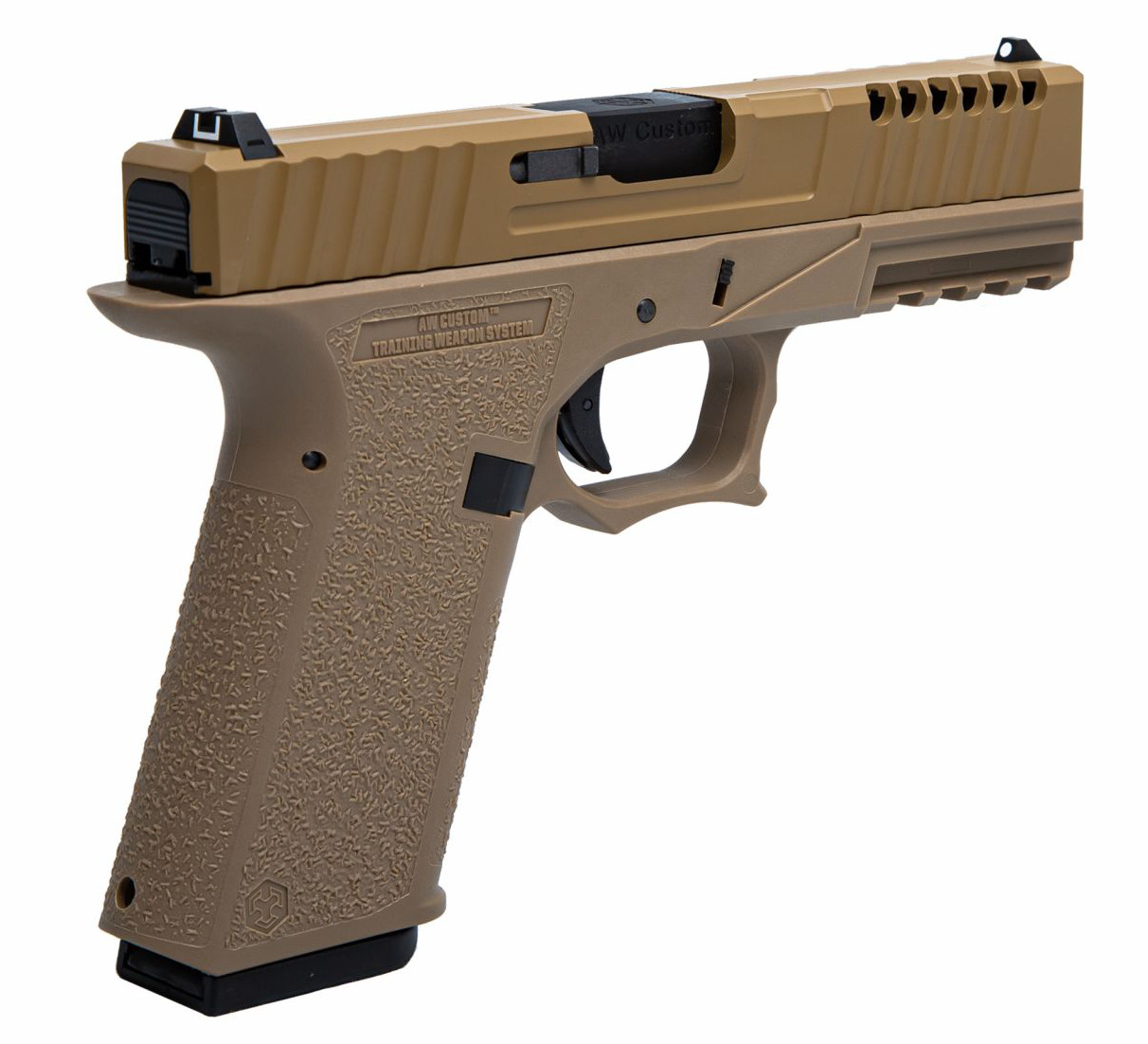Pistolet airsoft AW Custom VX9 Mod 1 tan gaz blowback 6 mm 1 joule 2