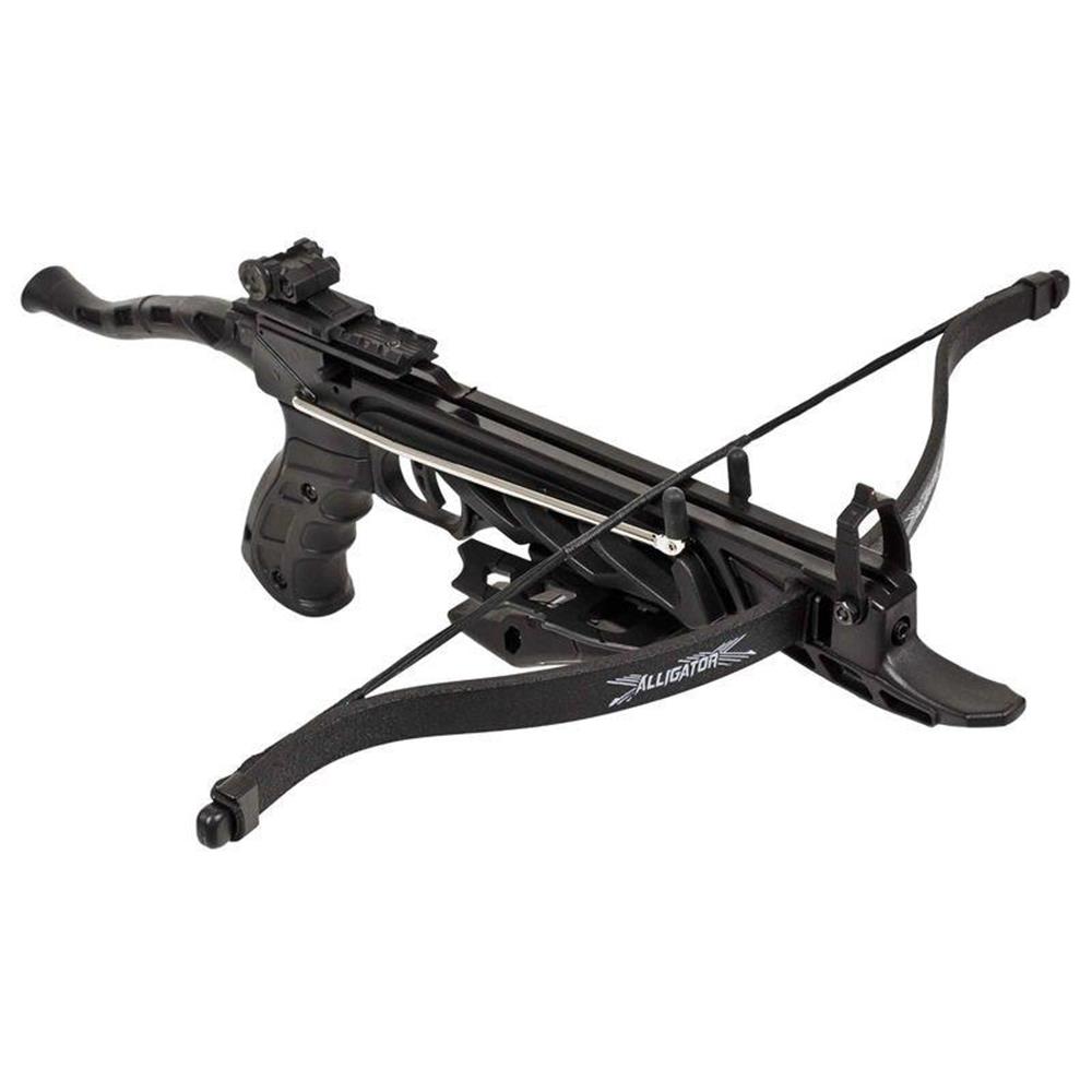 Pistolet arbalète Man Kung Alligator 80 lbs noir + 3 traits 6 pouces 2