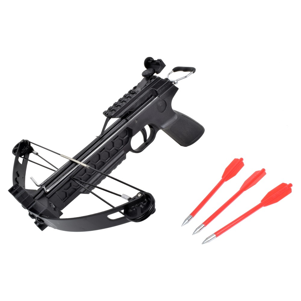 Pistolet arbalète à poulies JS-Archery 50 lbs noir + 3 traits polymère 2