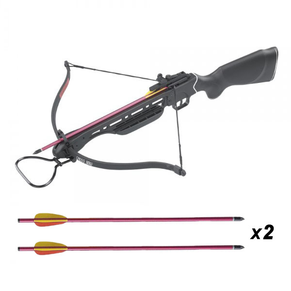 Arbalète Man Kung Recurve Crossbow 150 lbs 210 fps noire + 2 traits