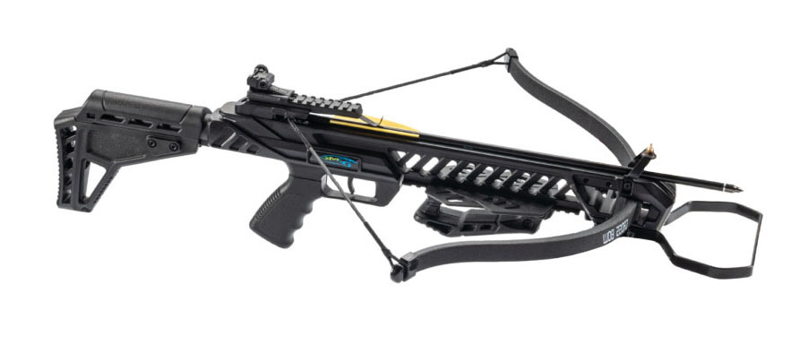 Arbalète Man Kung Hound 175 lbs 255 fps noire, crosse réglable + 2 traits 2