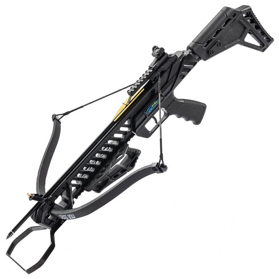 Arbalète Man Kung Hound 175 lbs 255 fps noire, crosse réglable + 2 traits 3