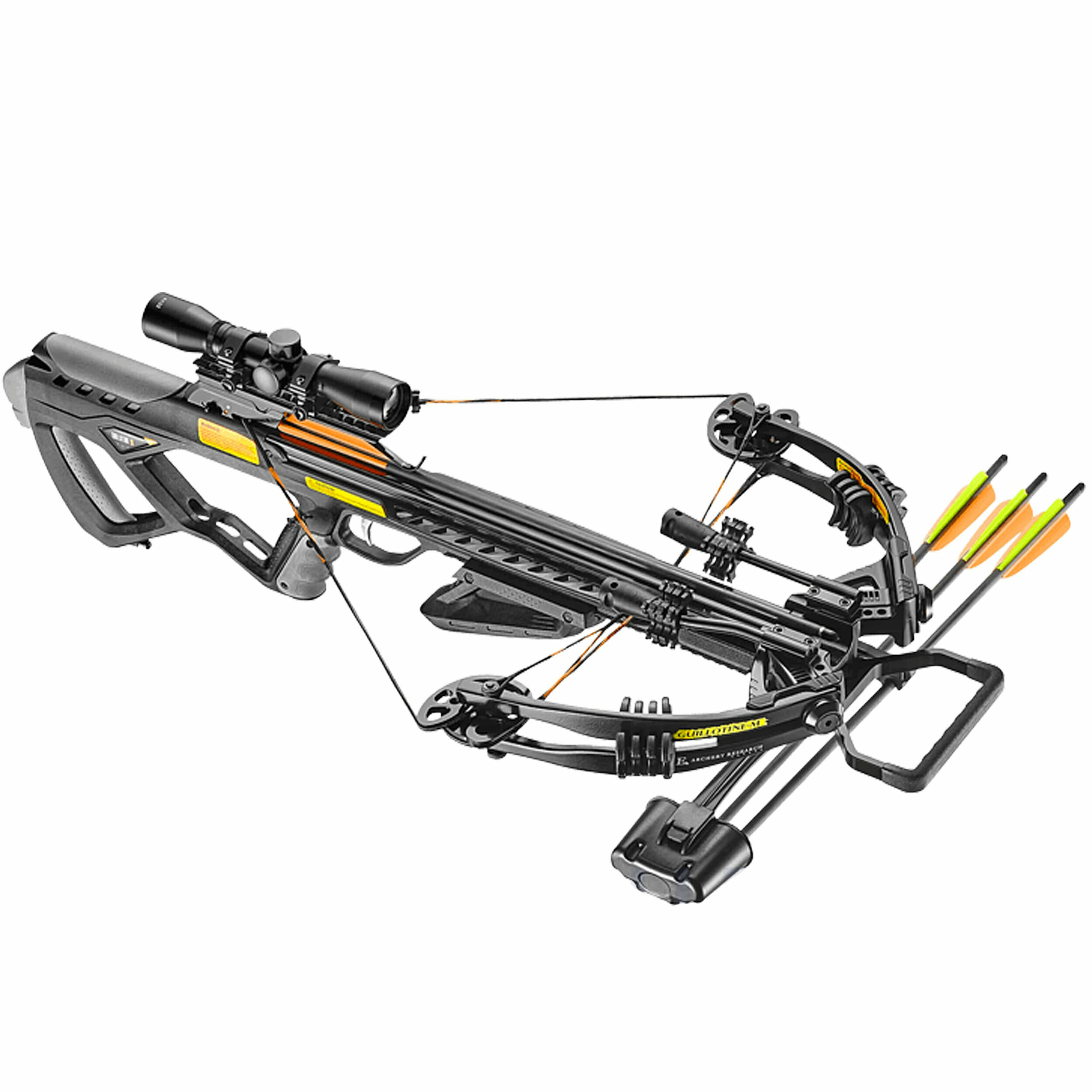 Arbalète à poulies EK Archery Guillotine M+ noire 185 lbs 370 fps + lunette