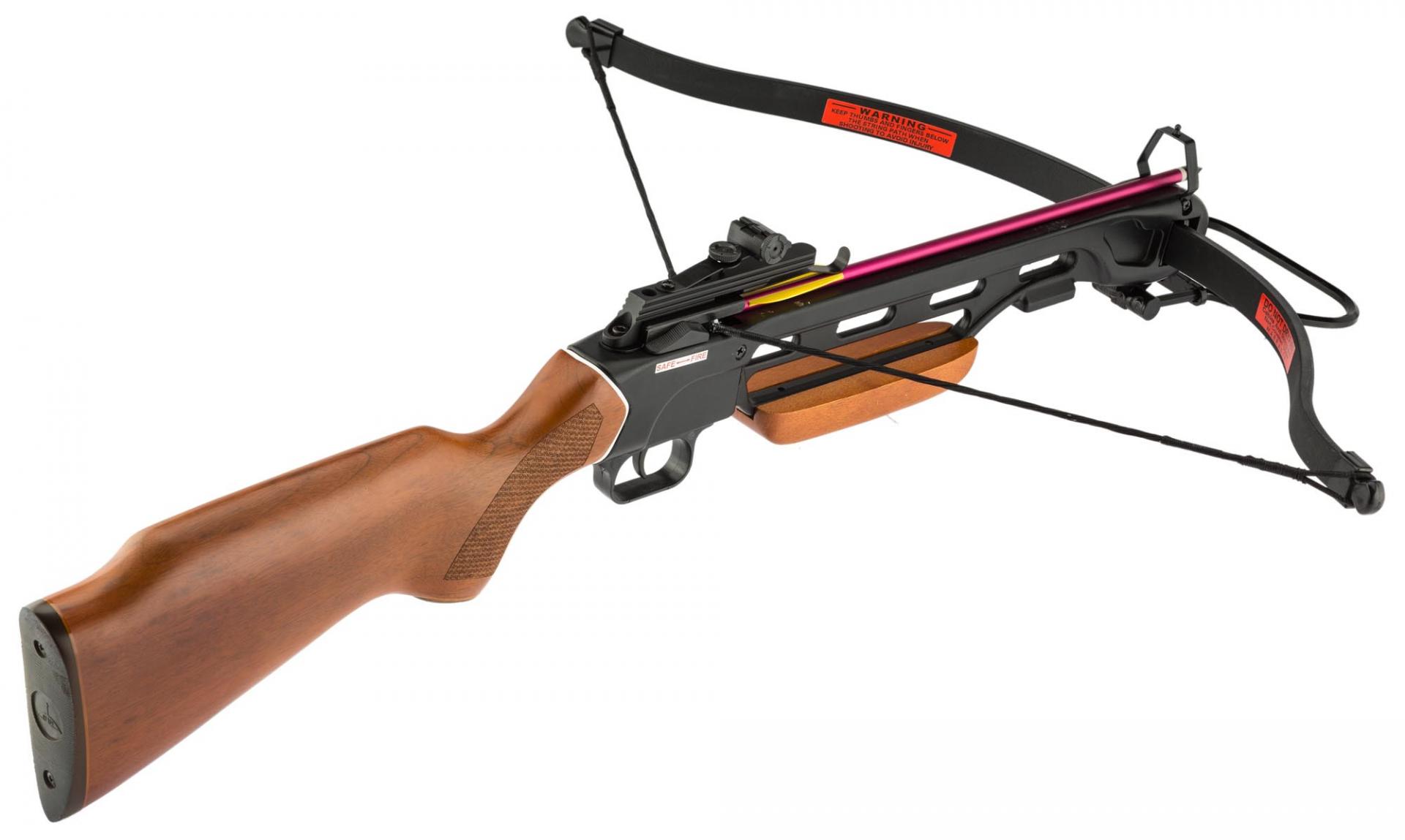 Arbalète recurve Man Kung 150 lbs 210 fps crosse bois + 2 flèches 2