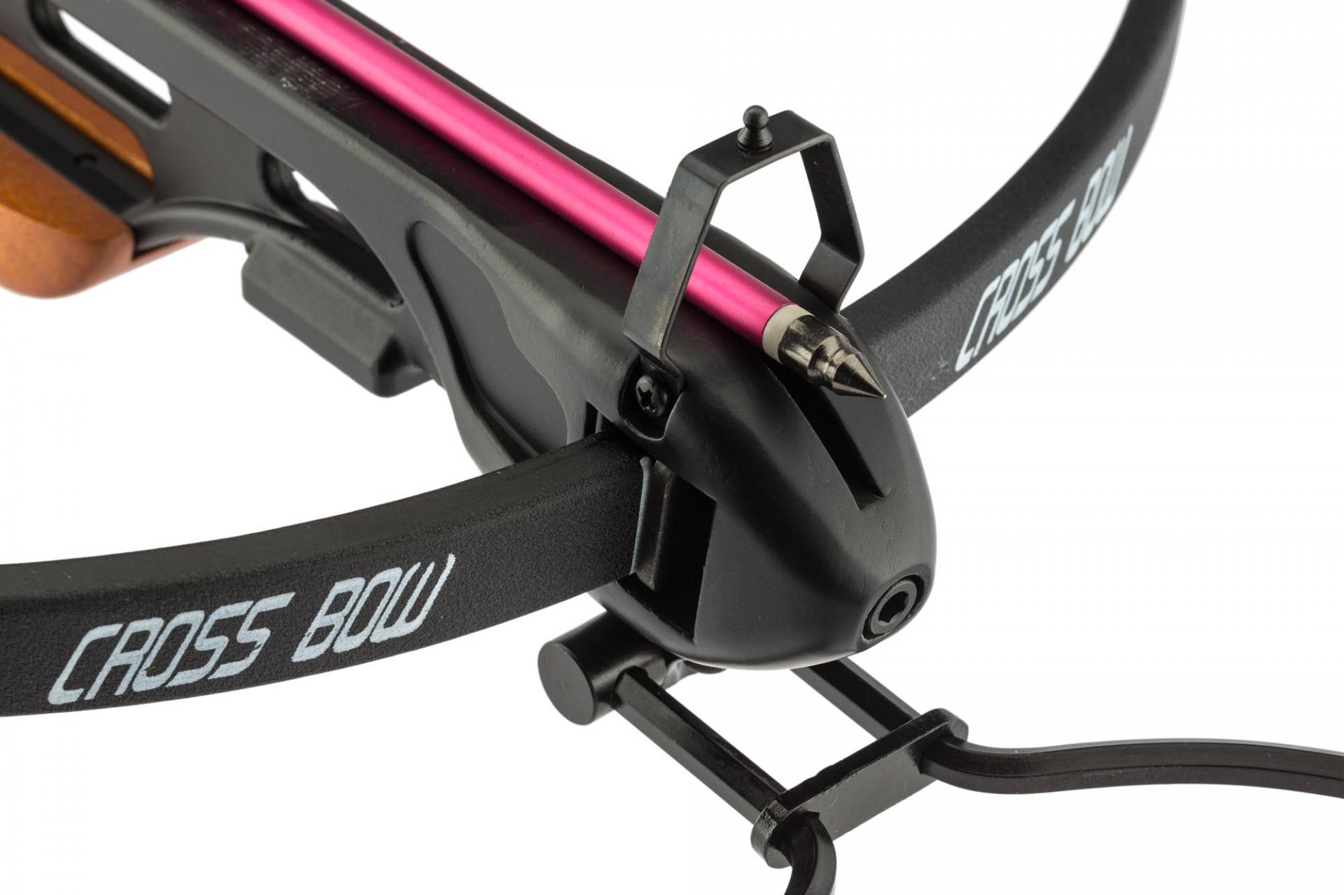 Arbalète recurve Man Kung 150 lbs 210 fps crosse bois + 2 flèches 4