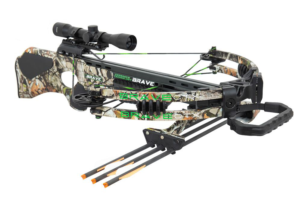 Arbalète à poulies Junxing Brave 360 camo 165 lbs 360 fps + lunette 4x32 3