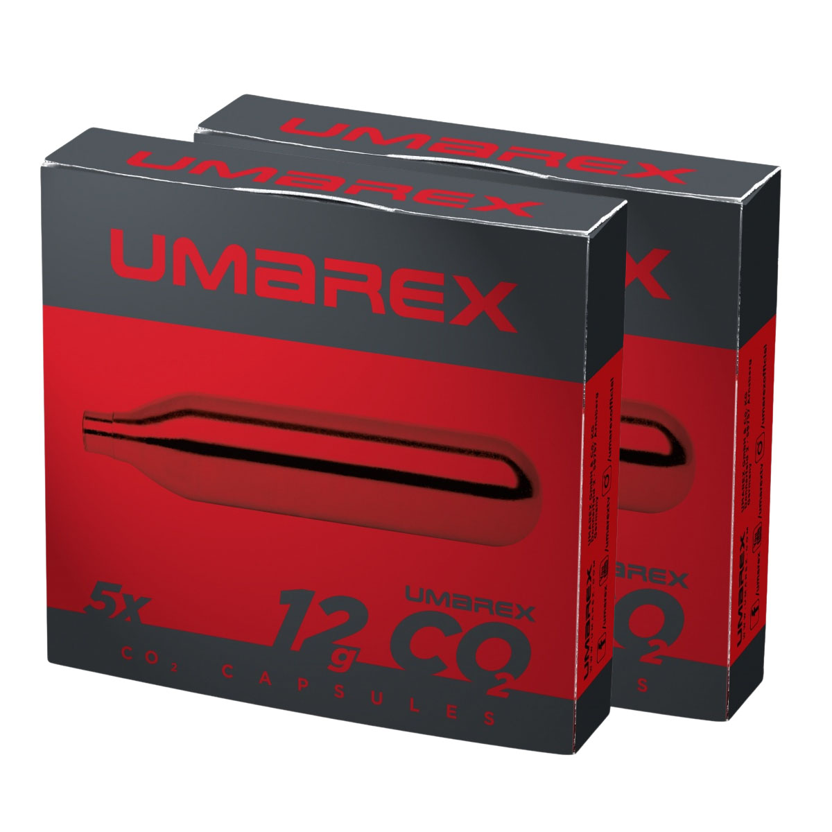 Capsules de CO2 12 g Umarex en acier, lot de 10 en deux boîtes de 5