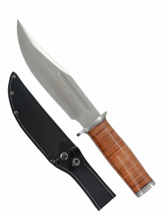 Couteau à lame fixe Trappeur, lame bowie inox 15 cm, étui nylon 2