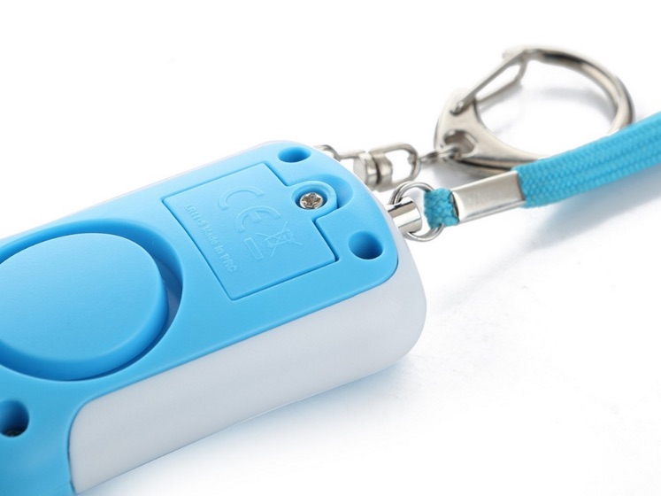 Alarme personnelle porte-clés 120 dB avec lampe à 2 LED, bleu et blanc 3