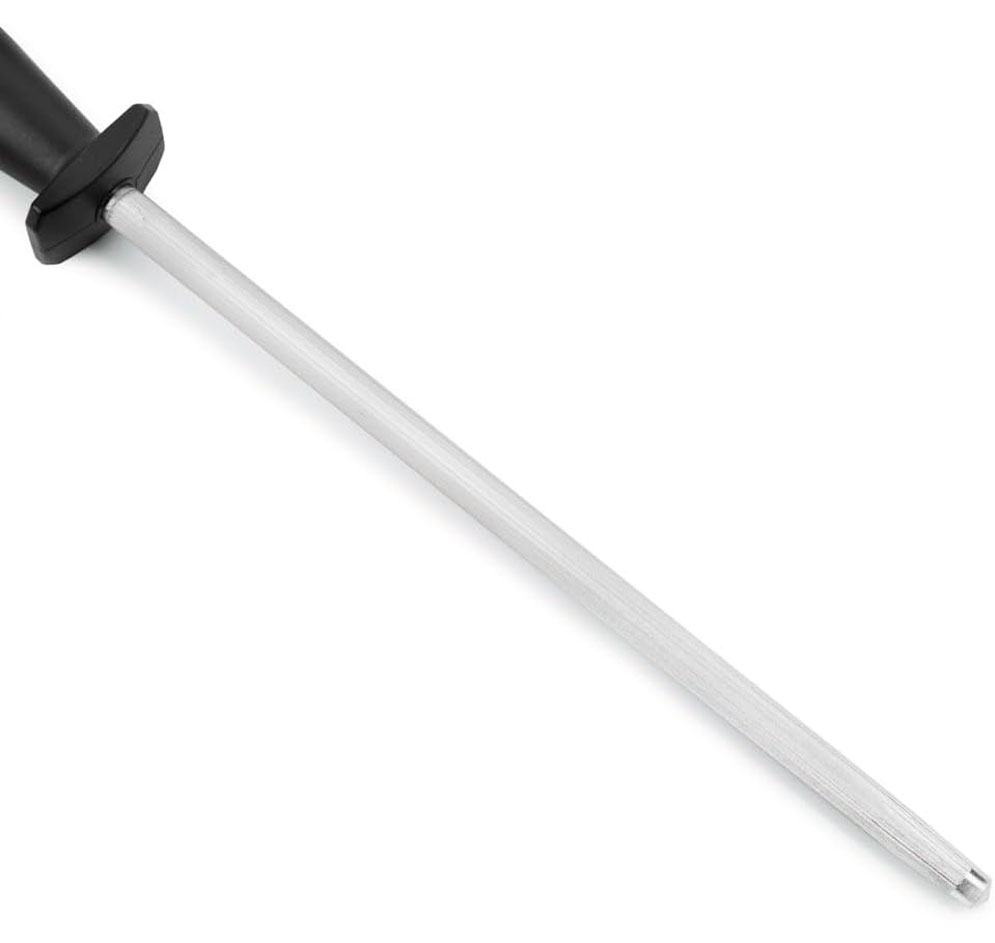 Fusil à aiguiser manuel 25 cm, mèche en acier allié, manche noir 2