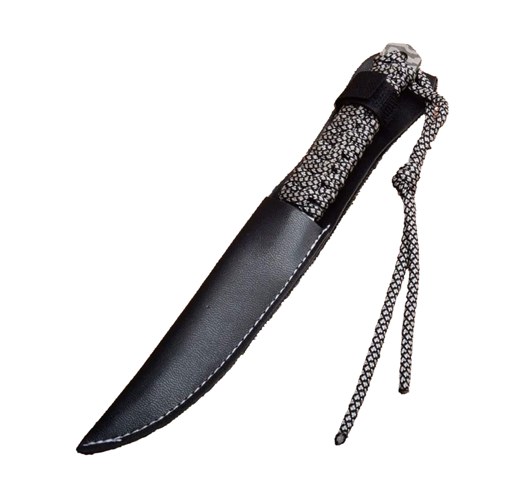 Couteau à lame fixe manche paracorde, lame acier 440C 9,5 cm 2