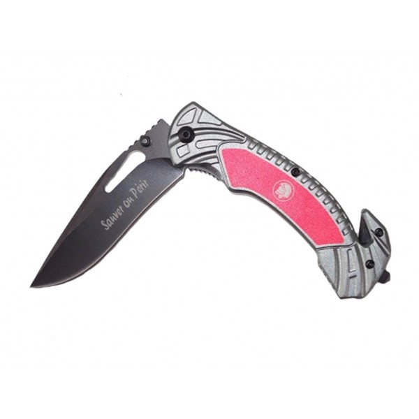 Couteau pliant pompier Sauver ou Périr, lame 10 cm, ouverture assistée