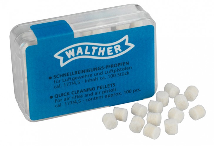 Tampons de nettoyage rapide Walther calibre 4,5 mm, boîte de 100