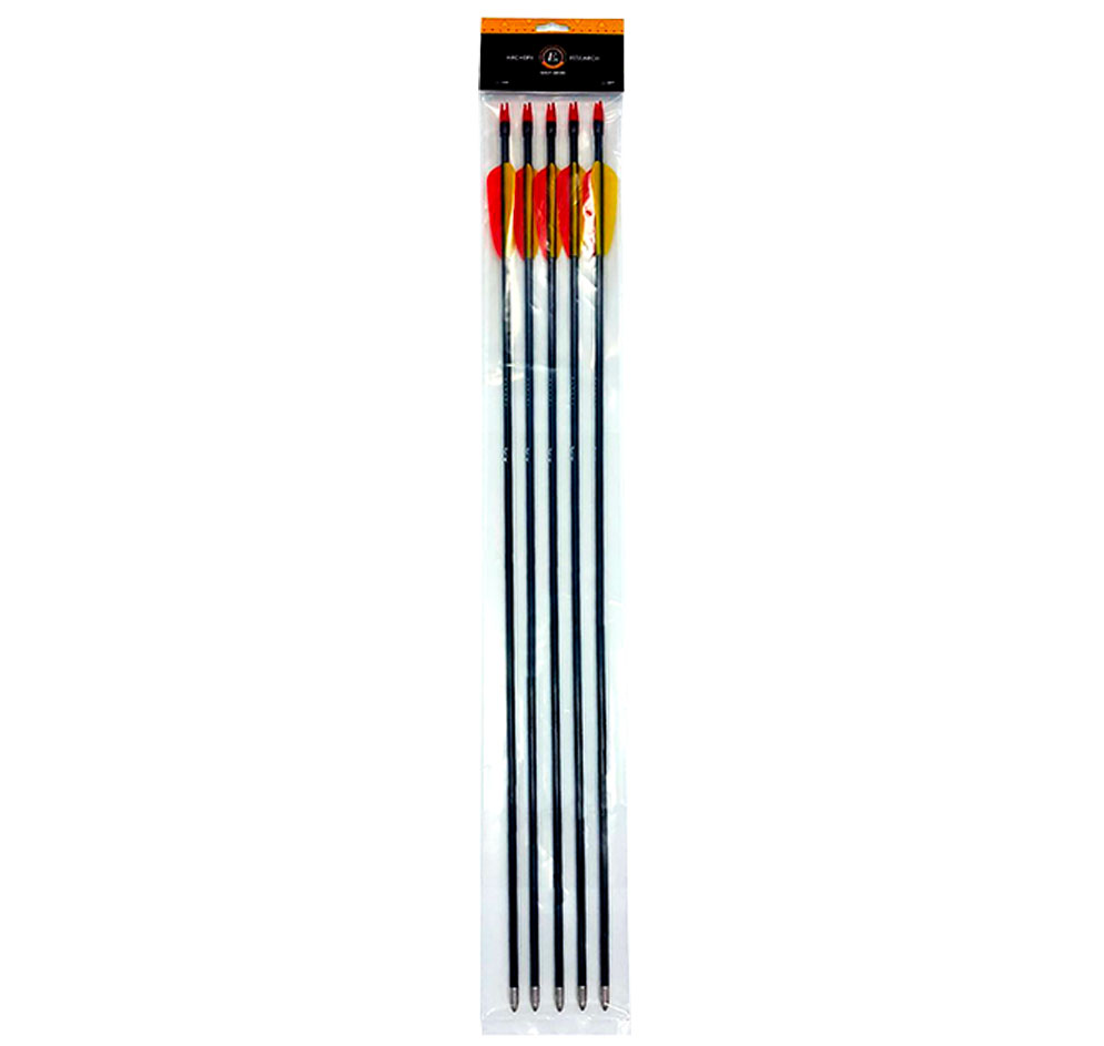 Flèches d’arc en fibre de verre 26 pouces EK Archery, lot de 5 2