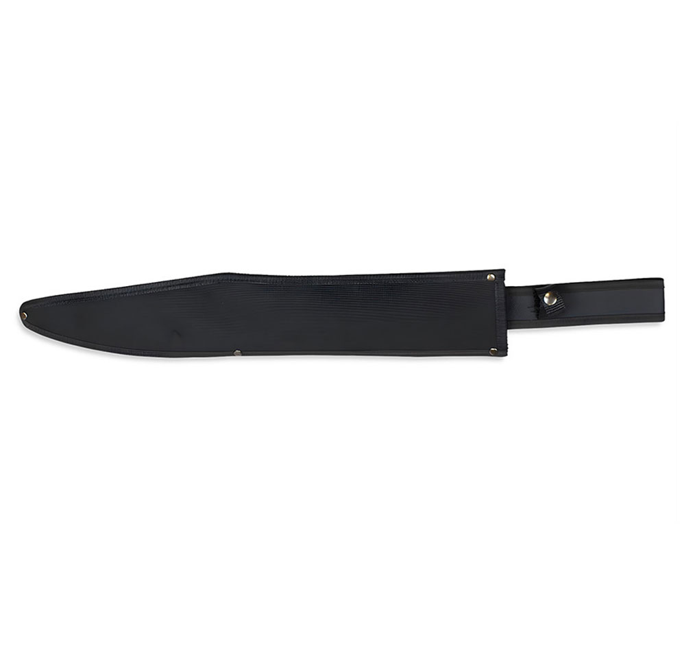 Machette de survie à flammes bleues, lame inox 37,5 cm, étui nylon 2