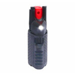 Lampe de poche / Aérosol de défense au poivre Hurricane Noir 15ml avec clips métallique, vue 2
