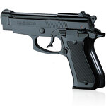 Pack Pistolet à blanc type Beretta 85 noir calibre 9 mm 2