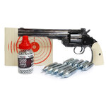 Kit revolver plombs 6 Schofield blanc calibre 4,5 mm
